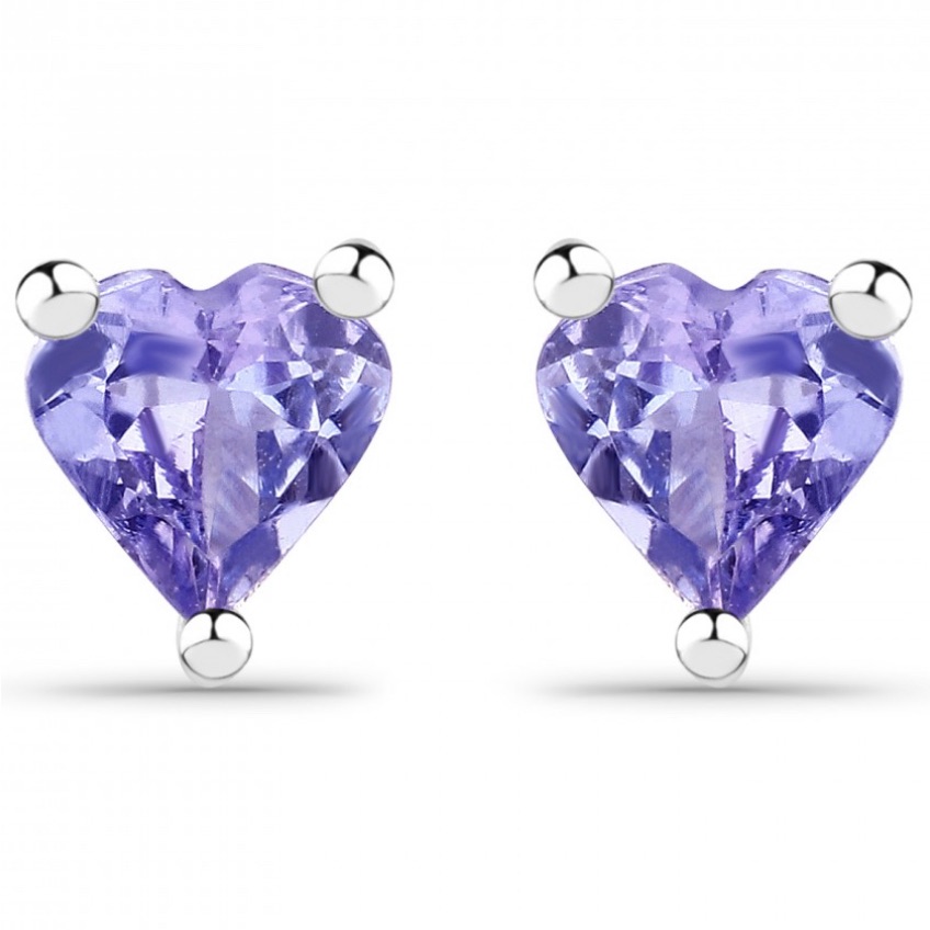 Nwot 090 Ctw Tanzanite Rhodium Over 925 Sterling Silver Designer Earrings 199$